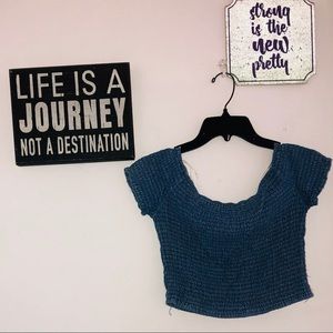 •Blue Denim Blouse